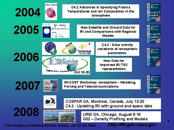 2004 2005 Paris, France C 4. 2 Advances in Specifying Plasma Temperatures and Ion