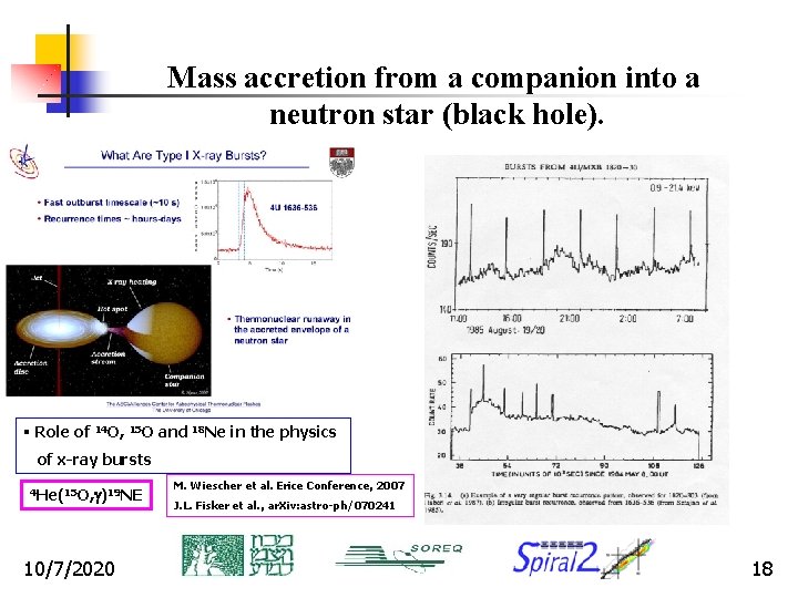 Mass accretion from a companion into a neutron star (black hole). § Role of