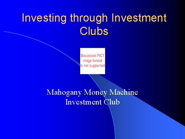 Investing through Investment Clubs Mahogany Money Machine Investment Club 