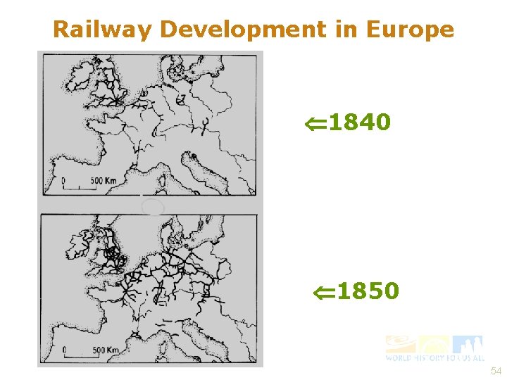 Railway Development in Europe 1840 1850 54 