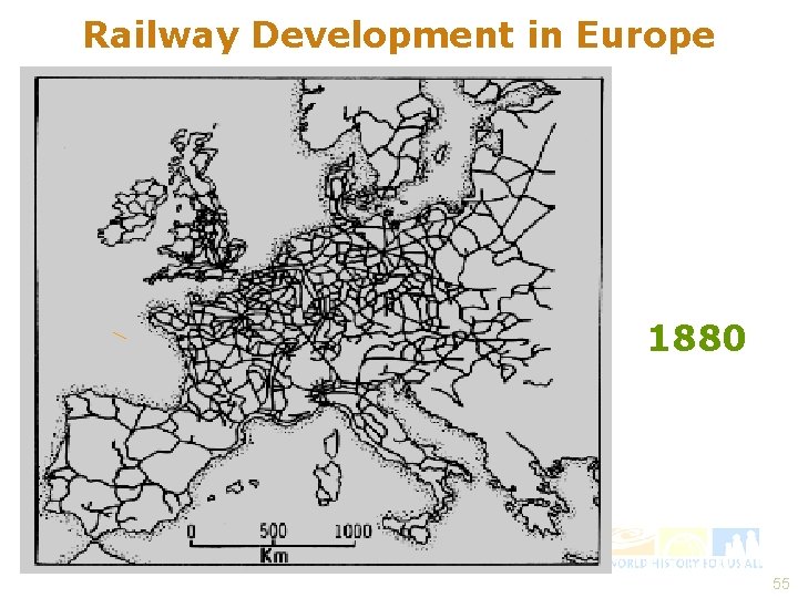 Railway Development in Europe 1880 55 