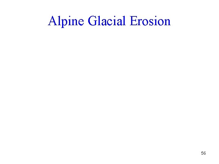 Alpine Glacial Erosion 56 