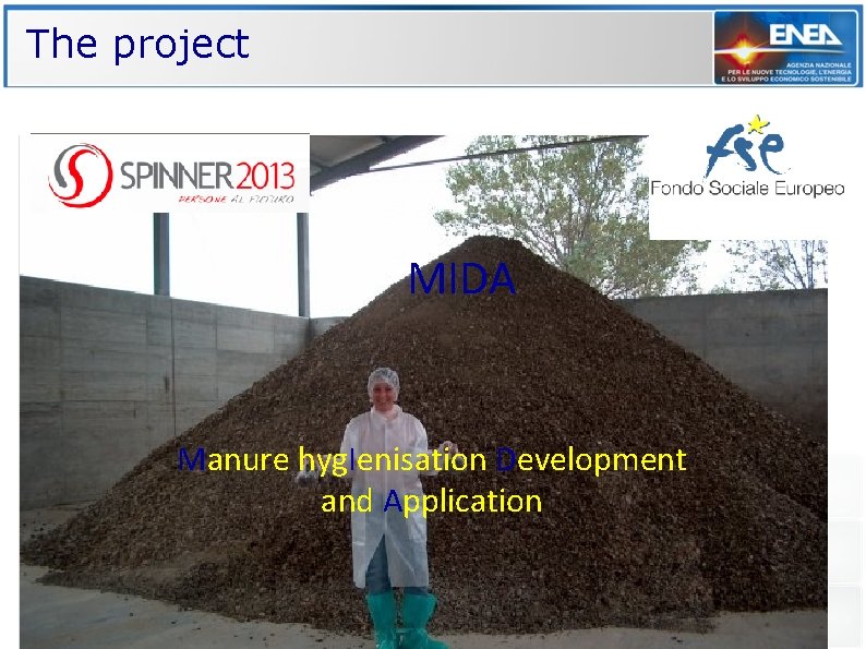 The project MIDA Manure hyg. Ienisation Development and Application 21 