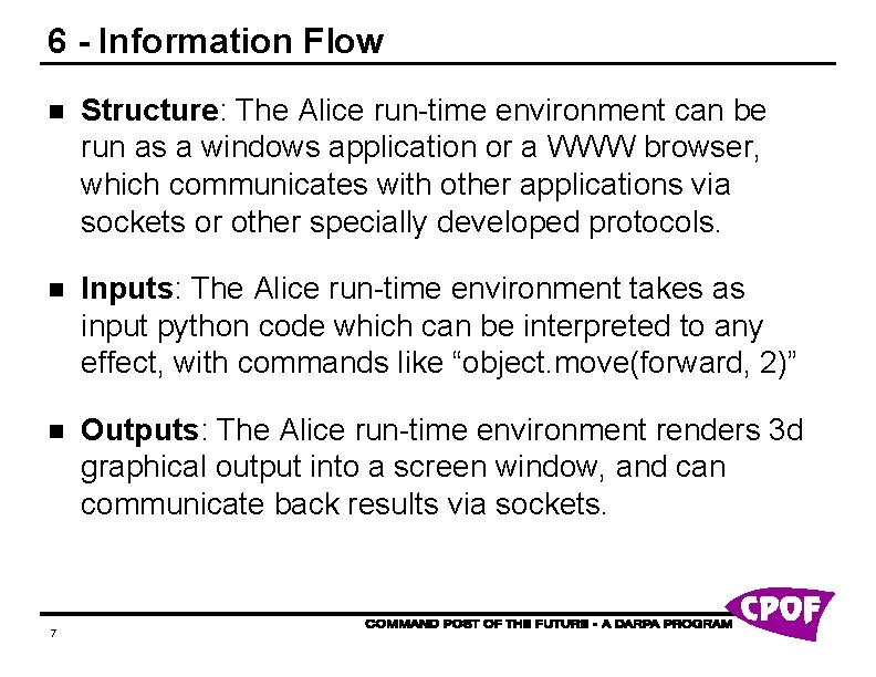 Component Description Alice 3 d Graphics Software Human