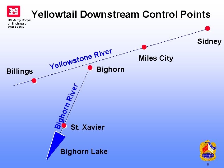 US Army Corps of Engineers Yellowtail Downstream Control Points Omaha District Sidney Miles City