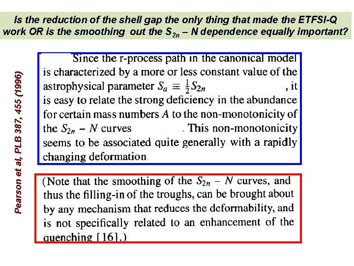 Pearson et al, PLB 387, 455 (1996) Is the reduction of the shell gap