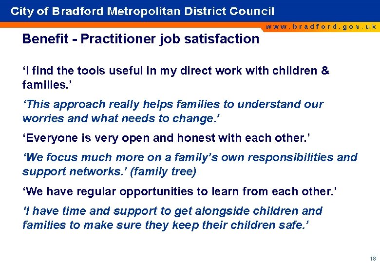 Benefit - Practitioner job satisfaction ‘I find the tools useful in my direct work Benefit - Practitioner job satisfaction ‘I find the tools useful in my direct work