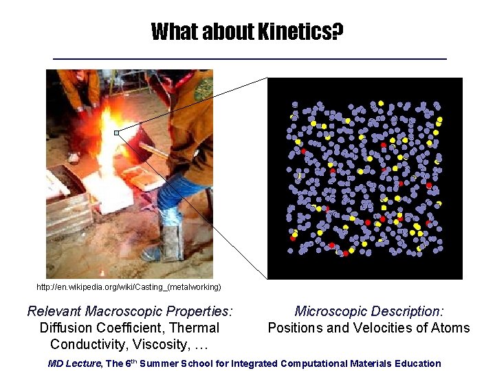 What about Kinetics? http: //en. wikipedia. org/wiki/Casting_(metalworking) Relevant Macroscopic Properties: Diffusion Coefficient, Thermal Conductivity,