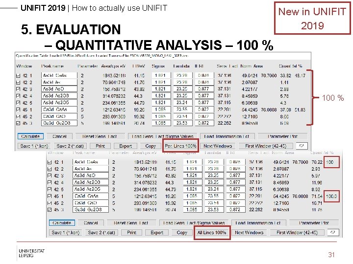 UNIFIT 2019 | How to actually use UNIFIT 5. EVALUATION – QUANTITATIVE ANALYSIS –