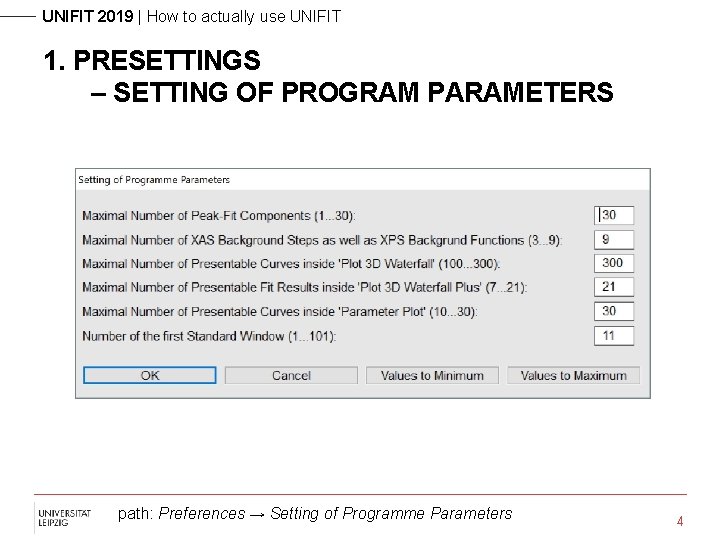 UNIFIT 2019 | How to actually use UNIFIT 1. PRESETTINGS – SETTING OF PROGRAM