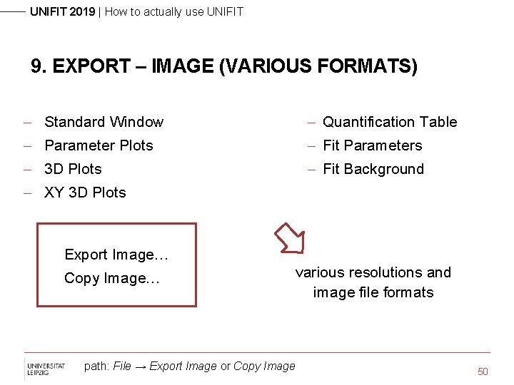 UNIFIT 2019 | How to actually use UNIFIT 9. EXPORT – IMAGE (VARIOUS FORMATS)