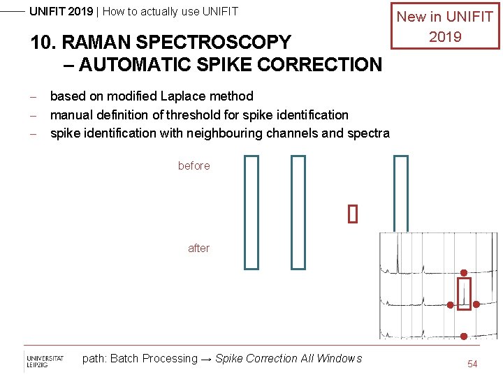 UNIFIT 2019 | How to actually use UNIFIT 10. RAMAN SPECTROSCOPY – AUTOMATIC SPIKE