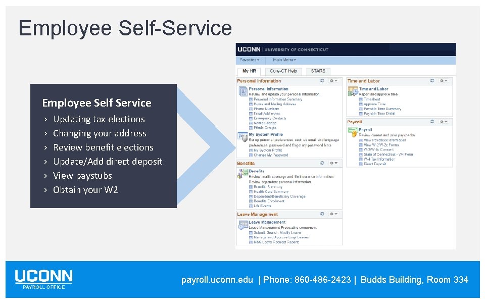 Employee Self-Service Employee Self Service › › › Updating tax elections Changing your address