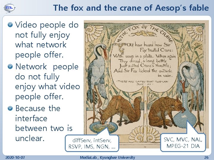 The fox and the crane of Aesop’s fable Video people do not fully enjoy