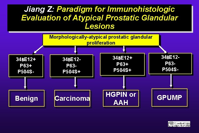 Jiang Z: Paradigm for Immunohistologic Evaluation of Atypical Prostatic Glandular Lesions Morphologically-atypical prostatic glandular