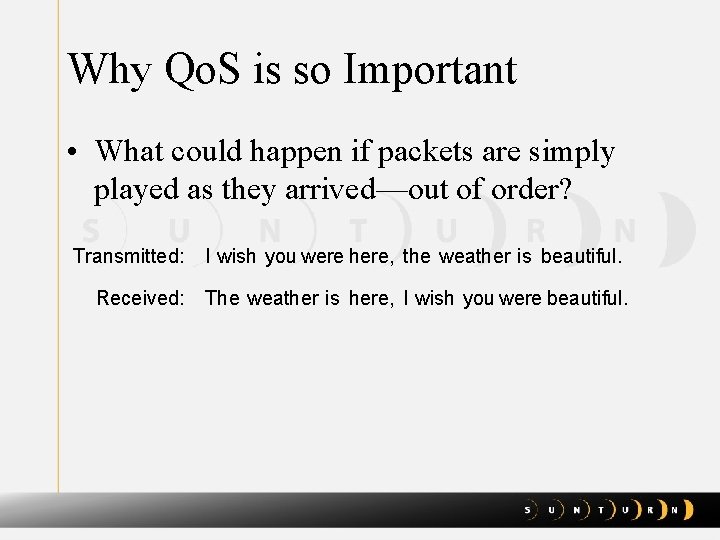 Why Qo. S is so Important • What could happen if packets are simply