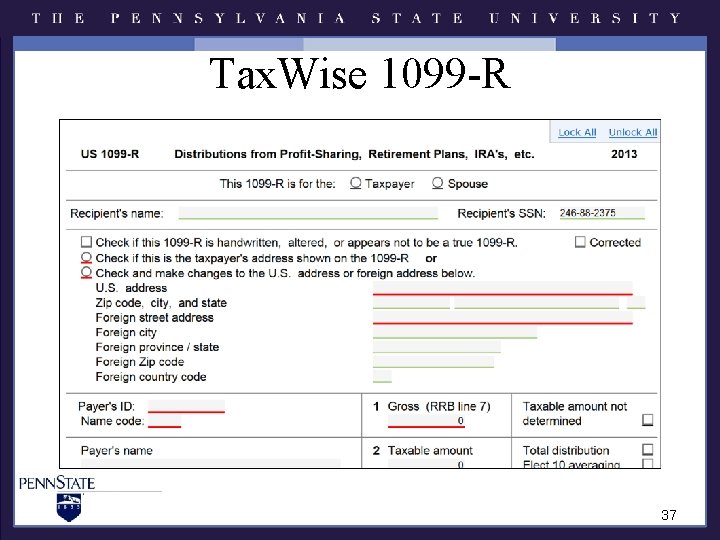 Tax. Wise 1099 -R 37 Tax. Wise 1099 -R 37