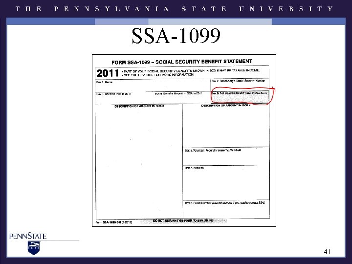 SSA-1099 41 SSA-1099 41