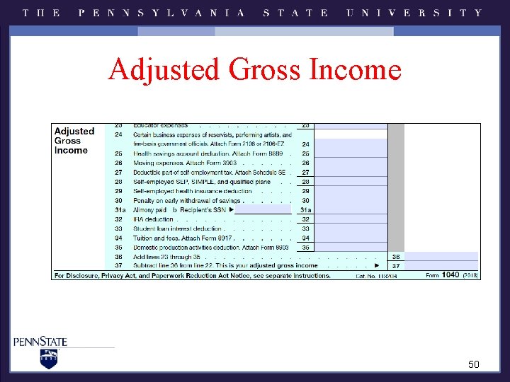 Adjusted Gross Income 50 Adjusted Gross Income 50