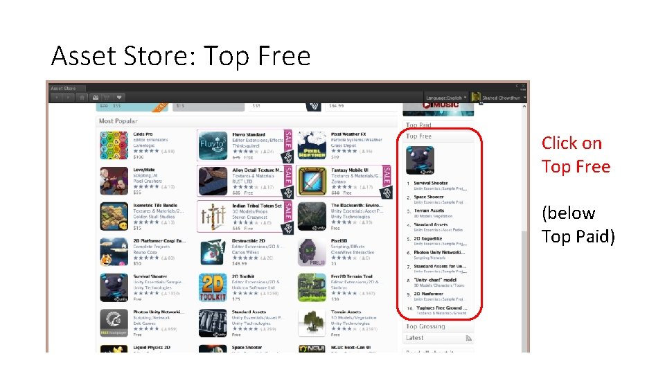 Asset Store: Top Free Click on Top Free (below Top Paid) 