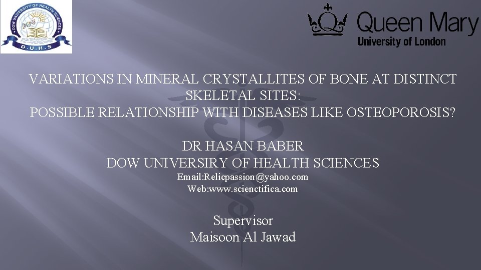 VARIATIONS IN MINERAL CRYSTALLITES OF BONE AT DISTINCT SKELETAL SITES: POSSIBLE RELATIONSHIP WITH DISEASES