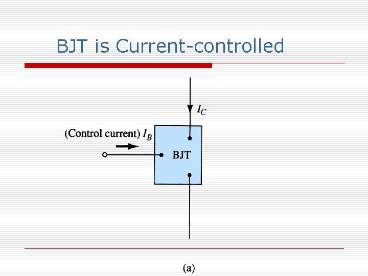 BJT is Current-controlled 