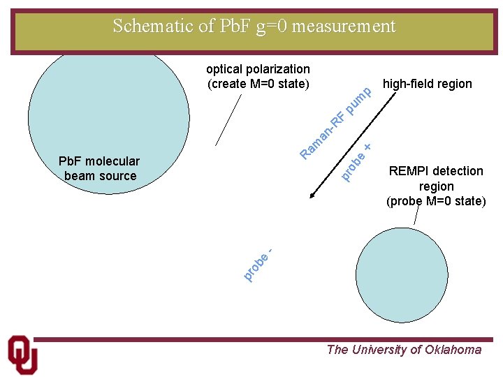 Schematic of Pb. F g=0 measurement optical polarization (create M=0 state) ob e REMPI