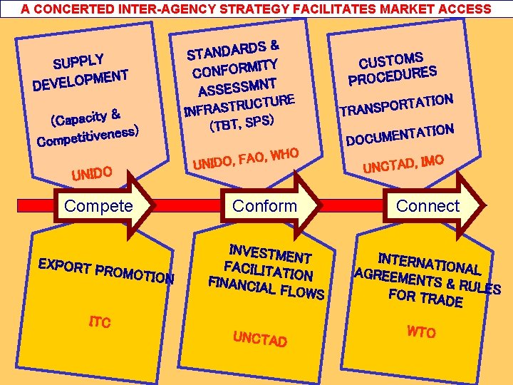 A CONCERTED INTER-AGENCY STRATEGY FACILITATES MARKET ACCESS SUPPLY MENT DEVELOP & (Capacity ness) e