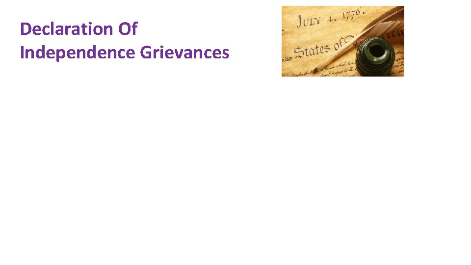 Declaration Of Independence Grievances 