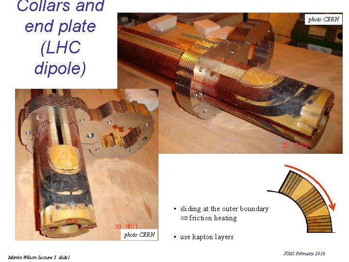 Collars and end plate (LHC dipole) photo CERN • sliding at the outer boundary Collars and end plate (LHC dipole) photo CERN • sliding at the outer boundary