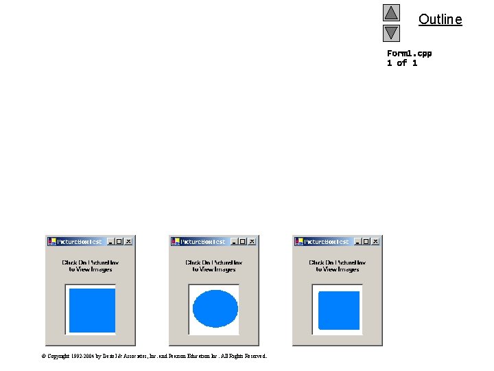 Outline Form 1. cpp 1 of 1 © Copyright 1992 -2004 by Deitel &
