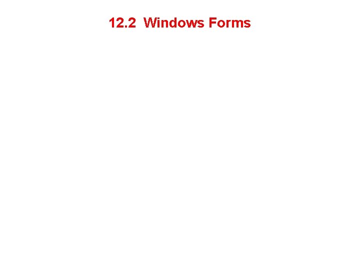 12. 2 Windows Forms © Copyright 1992 -2004 by Deitel & Associates, Inc. and