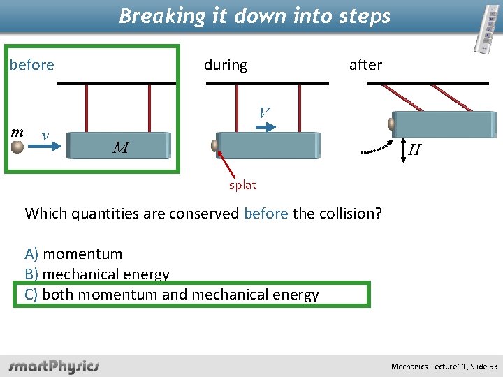 Breaking it down into steps before m during after V v M H splat
