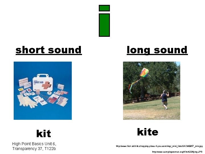 short sound kit High Point Basics Unit 6, Transparency 37, T 122 b long
