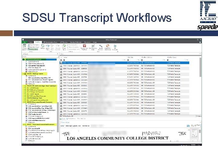 SDSU Transcript Workflows SDSU Transcript Workflows