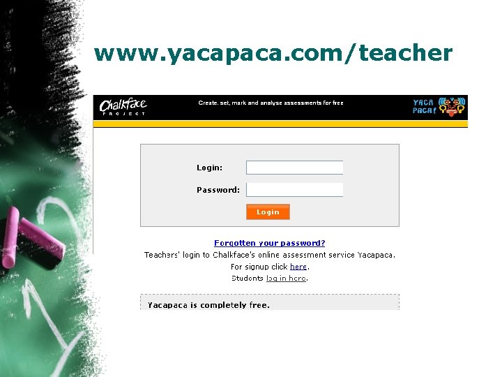 www. yacapaca. com/teacher 
