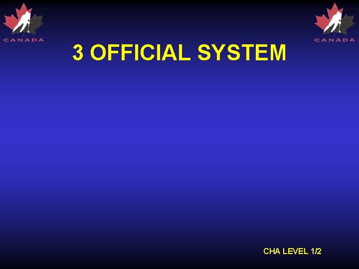 3 OFFICIAL SYSTEM CHA LEVEL 1/2 