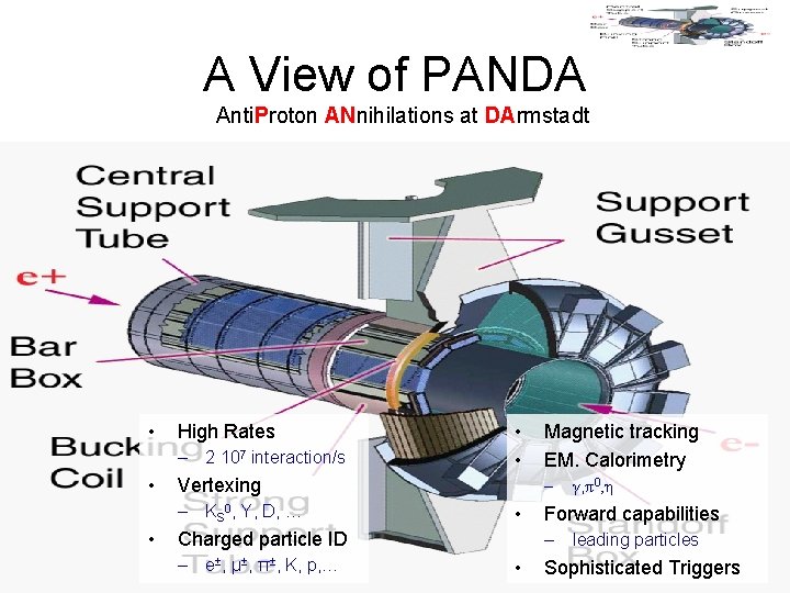 A View of PANDA Anti. Proton ANnihilations at DArmstadt • High Rates – 2
