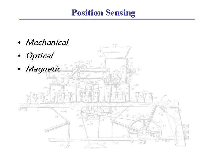 Position Sensing • Mechanical • Optical • Magnetic 