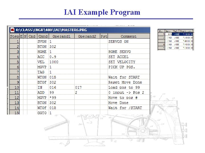 IAI Example Program 