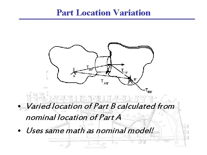 Part Location Variation • Varied location of Part B calculated from nominal location of