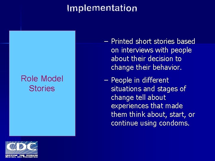 – Printed short stories based on interviews with people about their decision to change