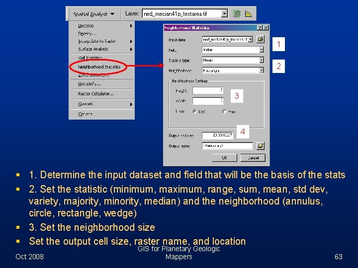 1 2 3 4 § 1. Determine the input dataset and field that will