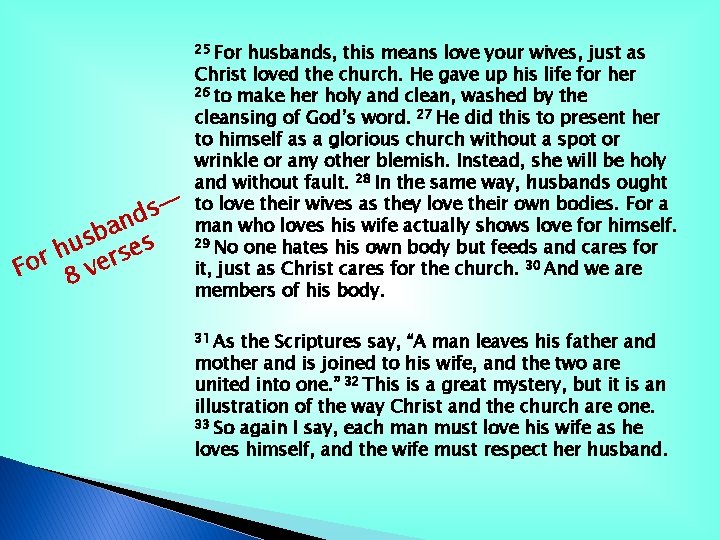25 For s— d n a b us ses h For 8 ver husbands, 25 For s— d n a b us ses h For 8 ver husbands,
