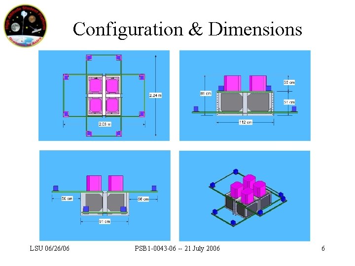 Configuration & Dimensions LSU 06/26/06 PSB 1 -0043 -06 -- 21 July 2006 6