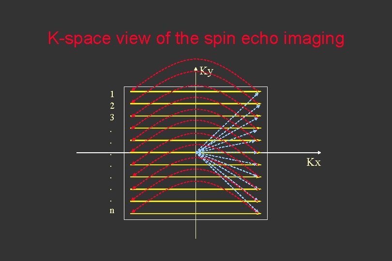 K-space view of the spin echo imaging Ky 1 2 3. . . .