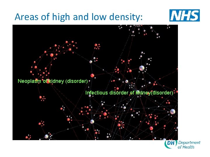 Areas of high and low density: Neoplasm of kidney (disorder) Infectious disorder of kidney(disorder)