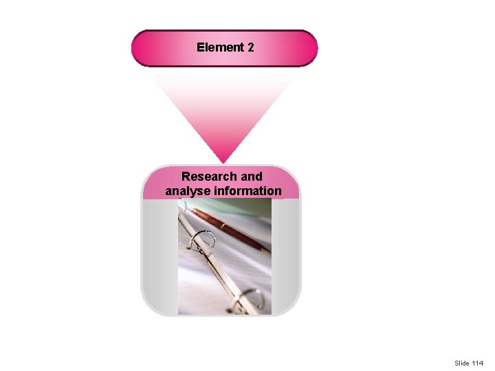 Element 2 Research and analyse information Slide 114 