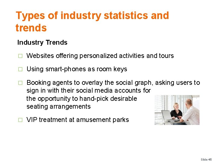 Types of industry statistics and trends Industry Trends � Websites offering personalized activities and