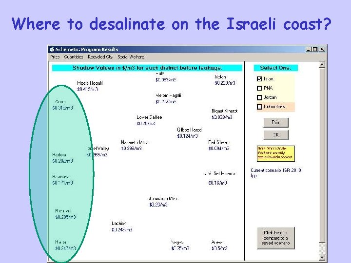 Where to desalinate on the Israeli coast? 18 